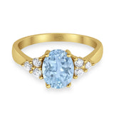 Vintage Style Oval Natural Stone Ring 
