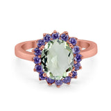 Art Deco Oval Natural Stone Ring