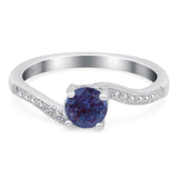 Round Natural Stone Art Deco Ring