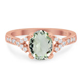 Art Deco Oval Natural Stone Ring