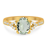 Art Deco Oval Natural Stone Ring