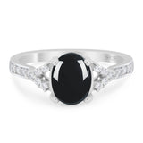 Art Deco Oval Natural Stone Ring