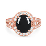Art Deco Oval Natural Stone Ring