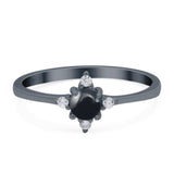 Minimalist Round Natural Stone Ring