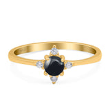 Minimalist Round Natural Stone Ring