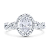 Infinity Shank Oval Natural Stone Ring