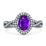Infinity Shank Oval Natural Stone Ring