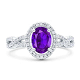 Infinity Shank Oval Natural Stone Ring