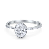 Vintage Style Oval Natural Stone Solitaire Ring