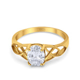 Oval Celtic Trinity Knot Ring