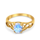 Oval Celtic Trinity Knot Ring