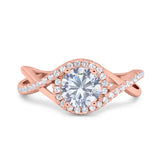 Round Natural Stone Twisted Ring