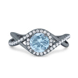 Round Natural Stone Twisted Ring