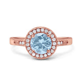 Vintage Style Halo Round Natural Stone Ring