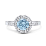 Vintage Style Halo Round Natural Stone Ring
