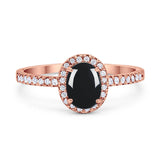 Art Deco Oval Natural Stone Wedding Ring