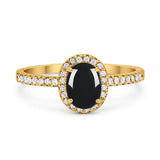 Art Deco Oval Natural Stone Wedding Ring