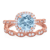 Two Piece Round Natural Stone Ring