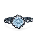 Art Deco Halo Floral Ring