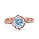 Art Deco Halo Floral Ring