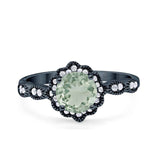 Art Deco Halo Floral Ring