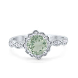 Art Deco Halo Floral Ring