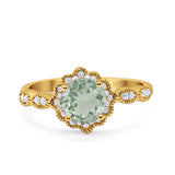 Art Deco Halo Floral Ring