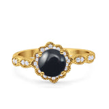 Art Deco Halo Floral Ring