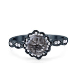 Art Deco Halo Floral Ring