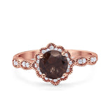 Art Deco Halo Floral Ring