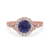 Art Deco Halo Engagement Ring
