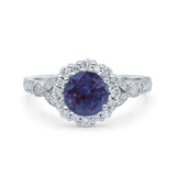 Art Deco Halo Engagement Ring