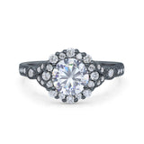 Art Deco Halo Engagement Ring