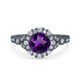 Art Deco Halo Engagement Ring