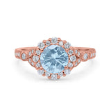 Art Deco Halo Engagement Ring