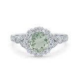 Art Deco Halo Engagement Ring