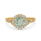 Art Deco Halo Engagement Ring