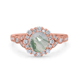 Art Deco Halo Engagement Ring