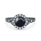 Art Deco Halo Engagement Ring