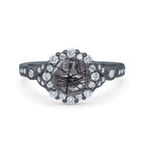 Art Deco Halo Engagement Ring