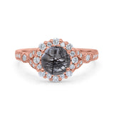 Art Deco Halo Engagement Ring