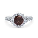Art Deco Halo Engagement Ring