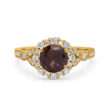 Art Deco Halo Engagement Ring