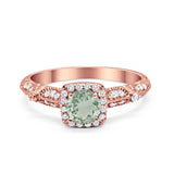 Vintage Round Natural Stone Beaded Ring