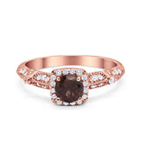 Vintage Round Natural Stone Beaded Ring
