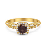 Vintage Round Natural Stone Beaded Ring
