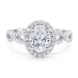 Art Deco Oval Natural Stone Split Shank Ring