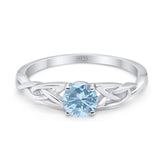 Vintage Style Round Natural Stone Trinity Ring