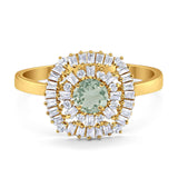 Round Natural Stone Cocktail Ring