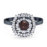 Round Natural Stone Cocktail Ring